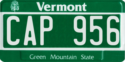 VT license plate CAP956