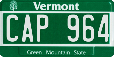 VT license plate CAP964
