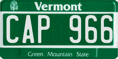 VT license plate CAP966