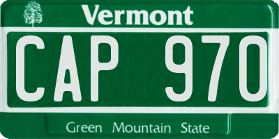 VT license plate CAP970