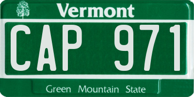 VT license plate CAP971