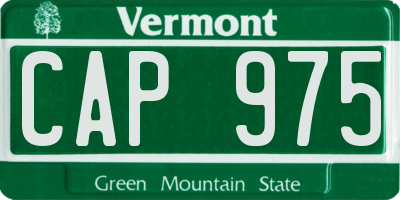 VT license plate CAP975