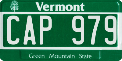 VT license plate CAP979