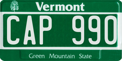 VT license plate CAP990