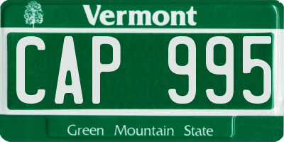 VT license plate CAP995