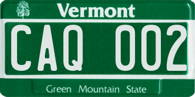 VT license plate CAQ002