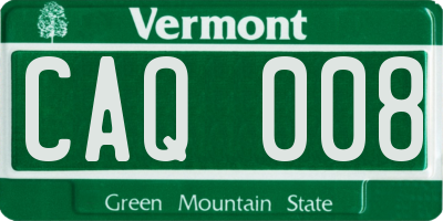 VT license plate CAQ008