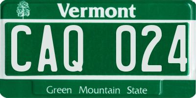VT license plate CAQ024