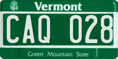 VT license plate CAQ028