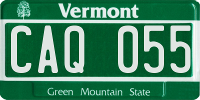 VT license plate CAQ055
