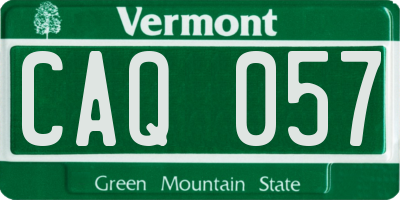 VT license plate CAQ057