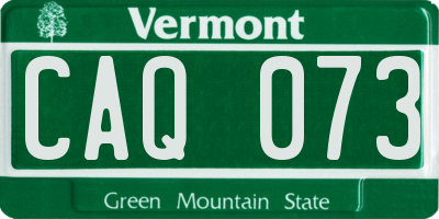 VT license plate CAQ073