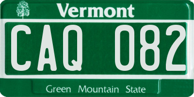 VT license plate CAQ082
