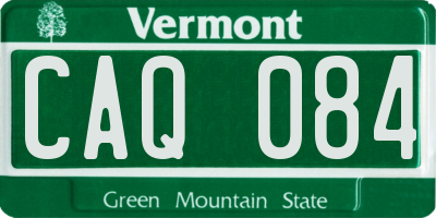 VT license plate CAQ084