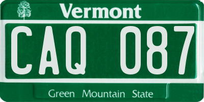 VT license plate CAQ087
