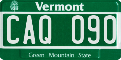 VT license plate CAQ090