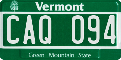 VT license plate CAQ094