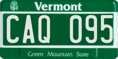 VT license plate CAQ095
