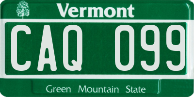 VT license plate CAQ099