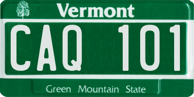 VT license plate CAQ101