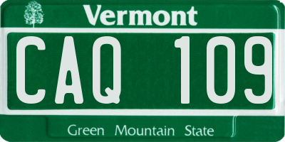 VT license plate CAQ109