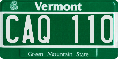 VT license plate CAQ110