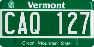 VT license plate CAQ127
