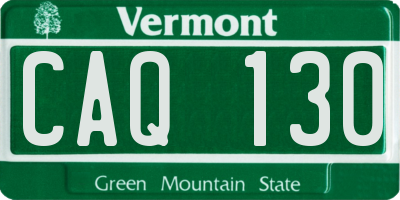 VT license plate CAQ130