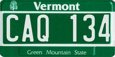 VT license plate CAQ134