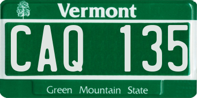 VT license plate CAQ135