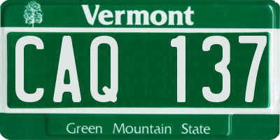 VT license plate CAQ137
