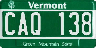 VT license plate CAQ138