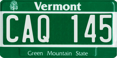 VT license plate CAQ145
