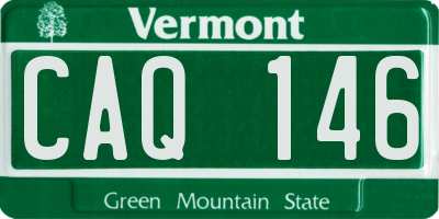 VT license plate CAQ146