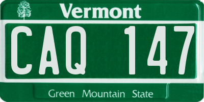 VT license plate CAQ147