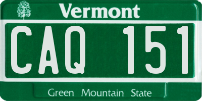 VT license plate CAQ151