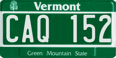 VT license plate CAQ152