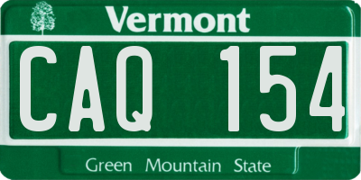 VT license plate CAQ154