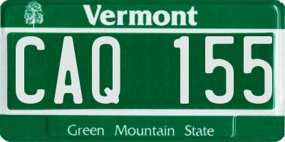 VT license plate CAQ155