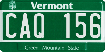 VT license plate CAQ156