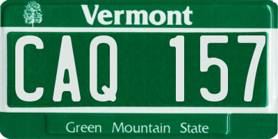VT license plate CAQ157