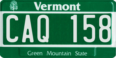 VT license plate CAQ158