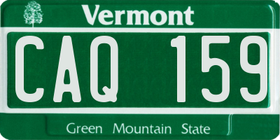 VT license plate CAQ159