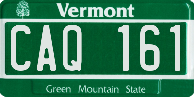 VT license plate CAQ161