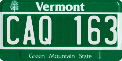VT license plate CAQ163