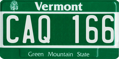 VT license plate CAQ166