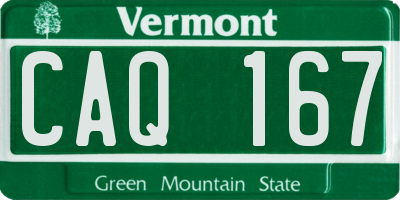 VT license plate CAQ167