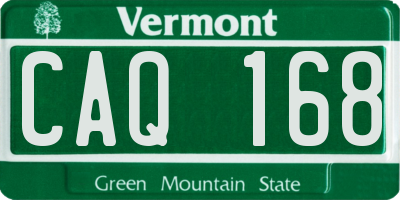 VT license plate CAQ168