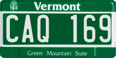 VT license plate CAQ169