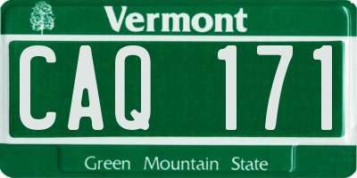 VT license plate CAQ171